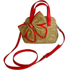 Kate Spade Red and Tan Crossbody Bag